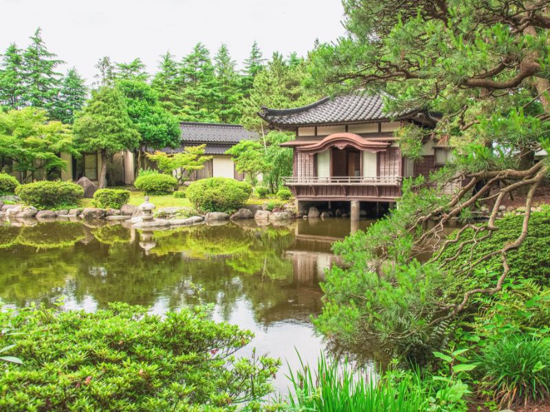 The Japanese garden showing its various seasonal expressions